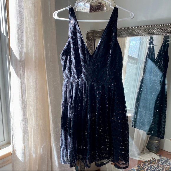 soieblu sequin dress Bianca Beaded Maxi Wrap Dress